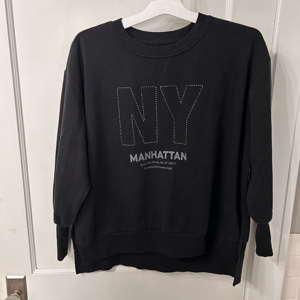 Maurices Black NY Manhattan Crewneck Sweatshirt